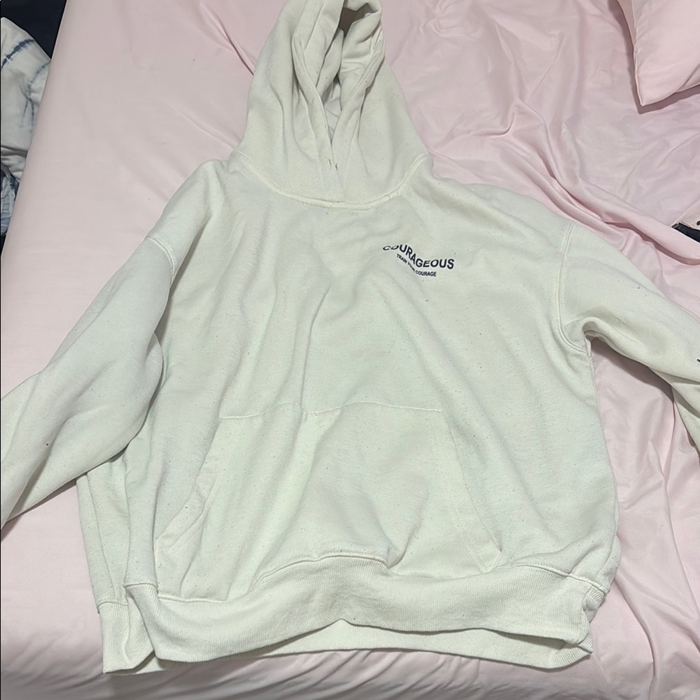 Women's White Hoodie Sweater